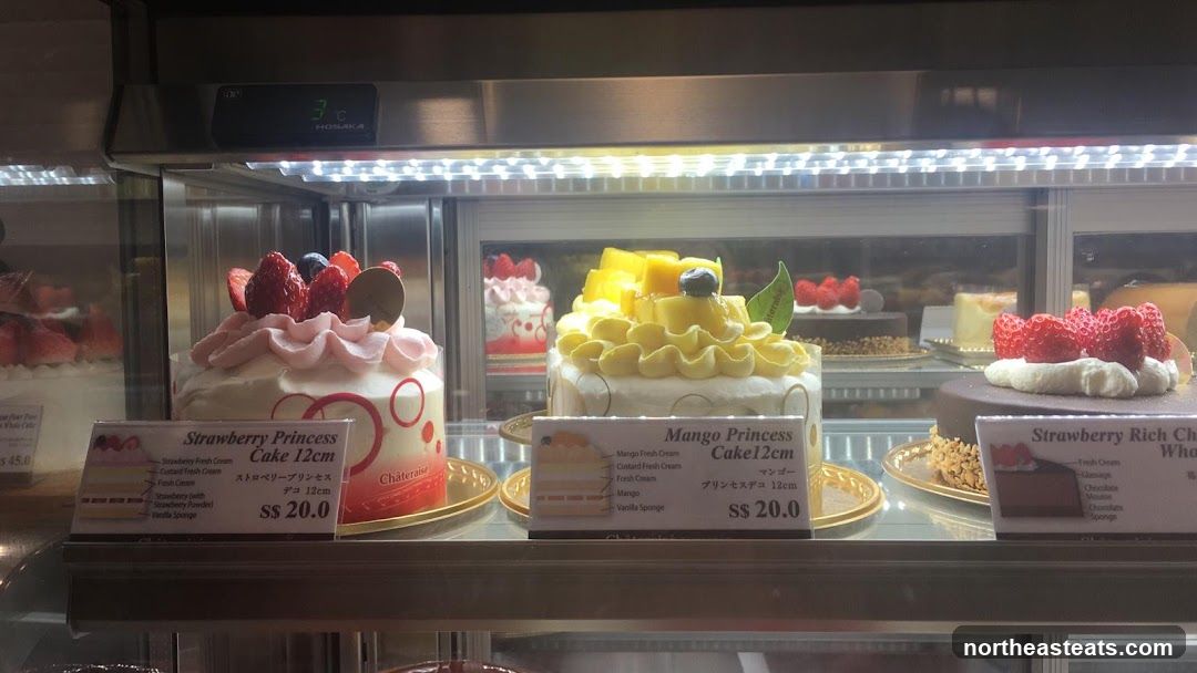 Cakes in a Display Case