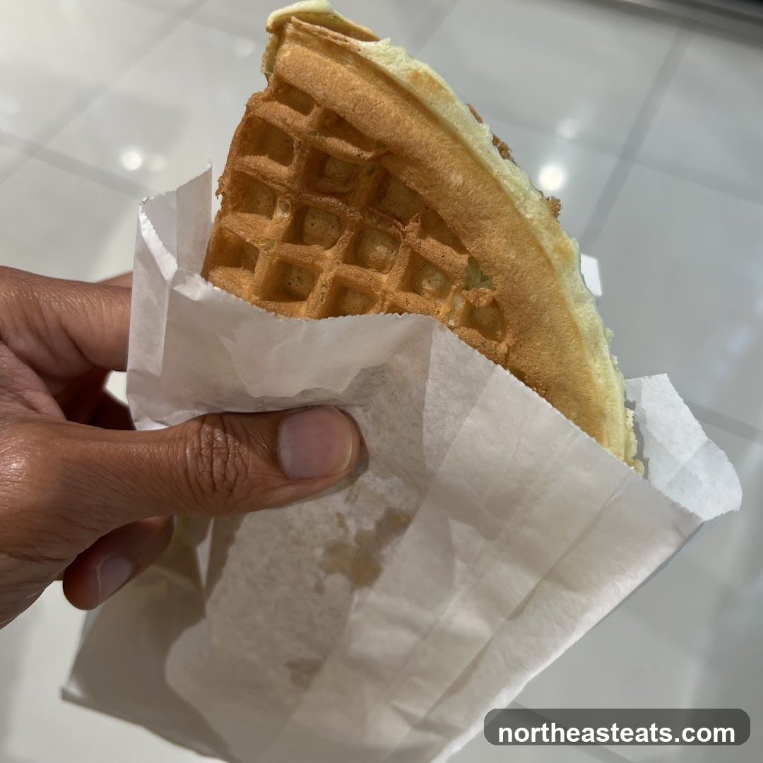 Waffle in paper wrapper