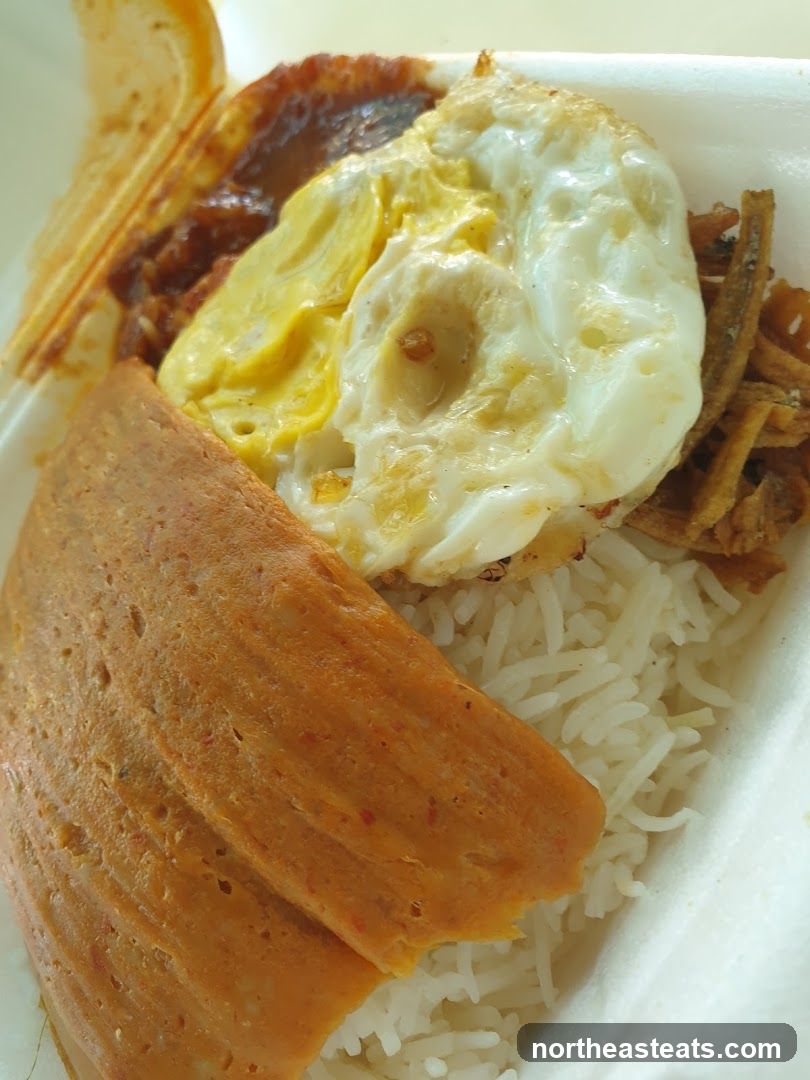 Rice Plate with Fried Egg and Meat