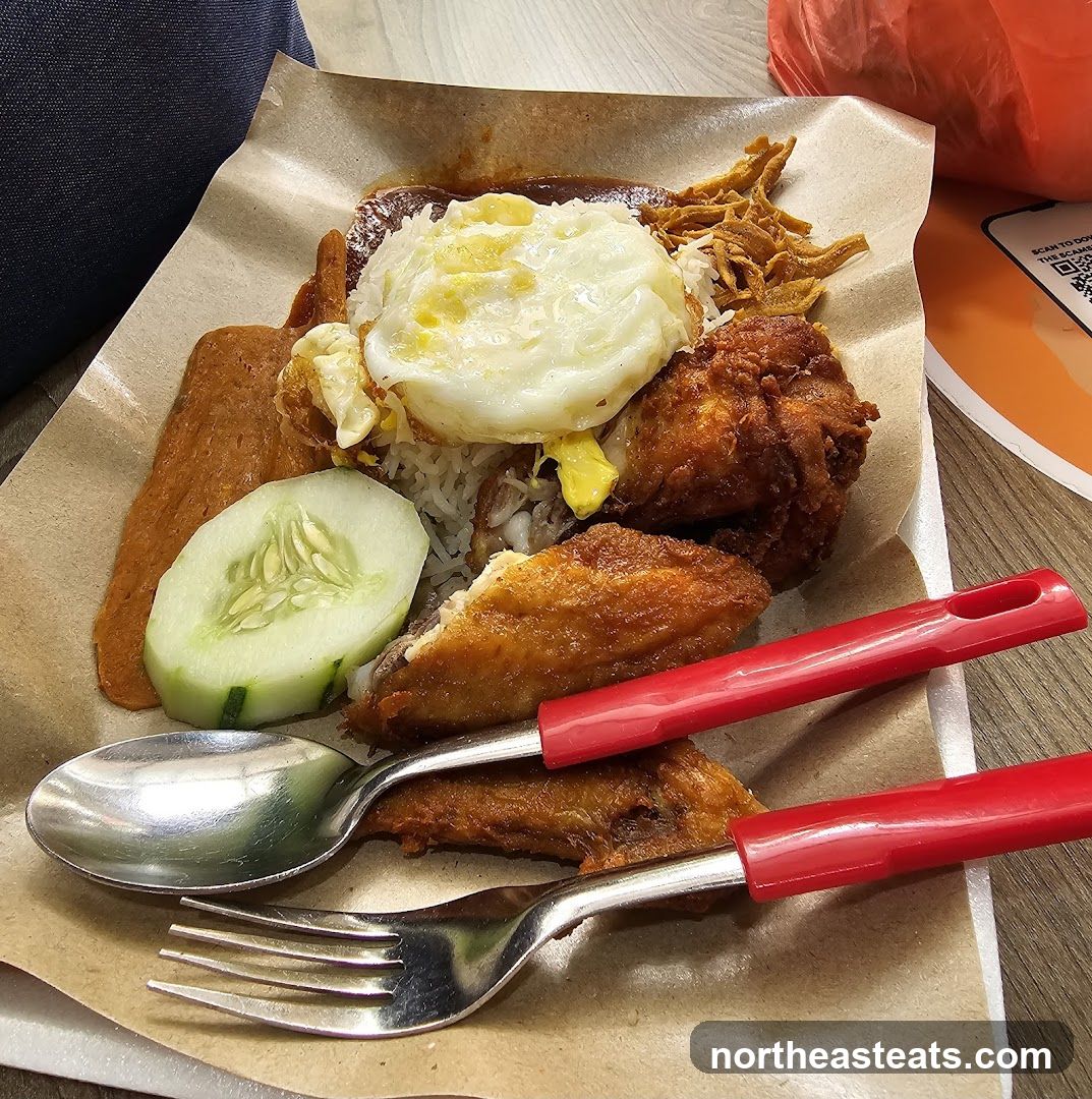 Nasi Lemak with Fried Chicken
