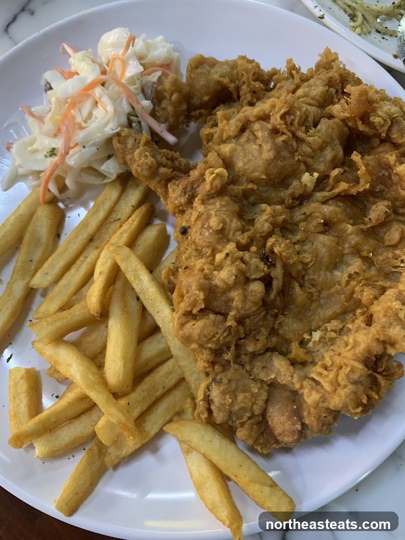 Fried Chicken with Fries and Coleslaw