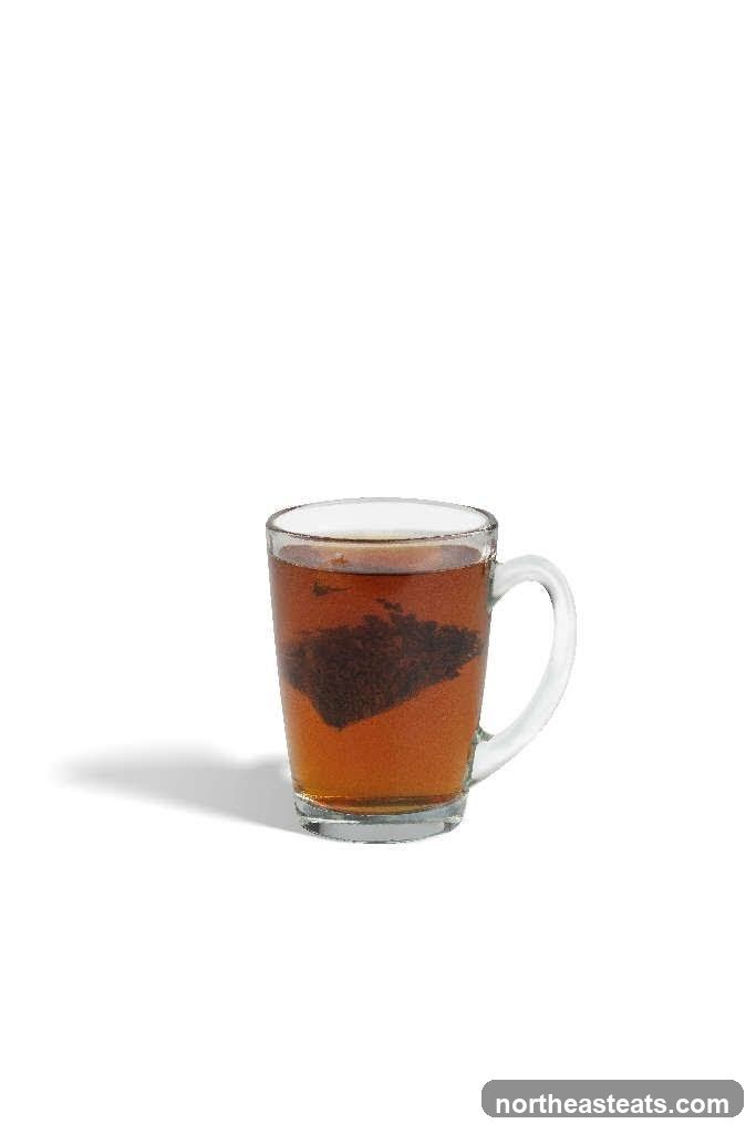 Tea in a glass mug