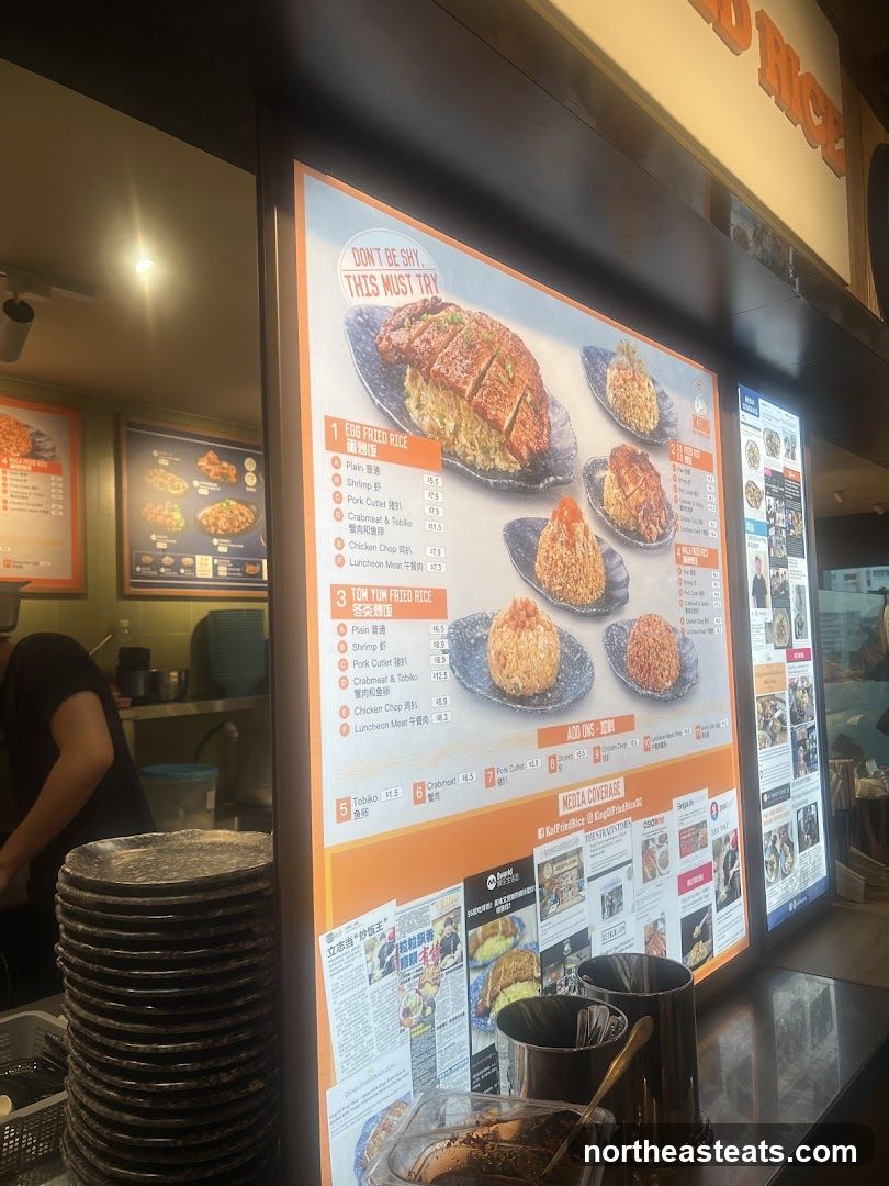 Fried Rice Menu