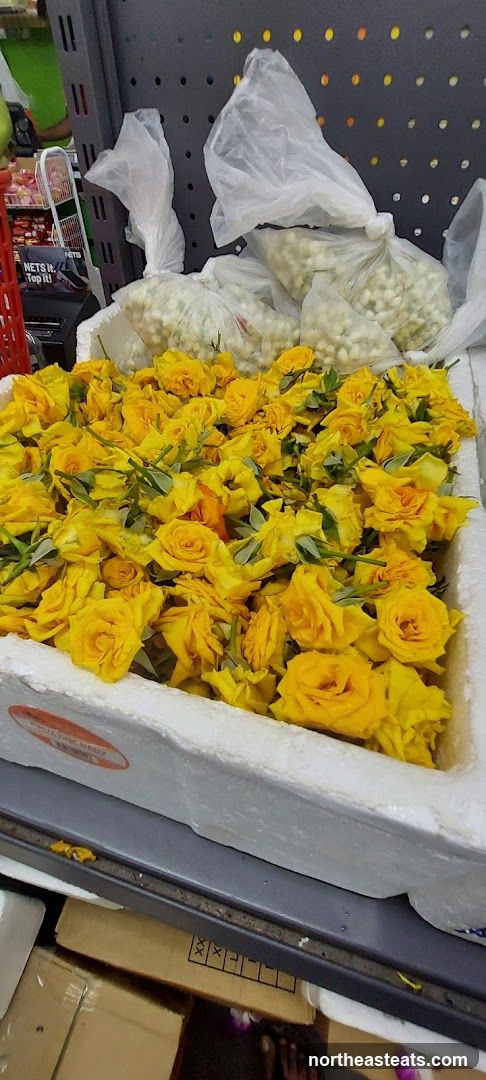 Yellow Roses and White Flowers
