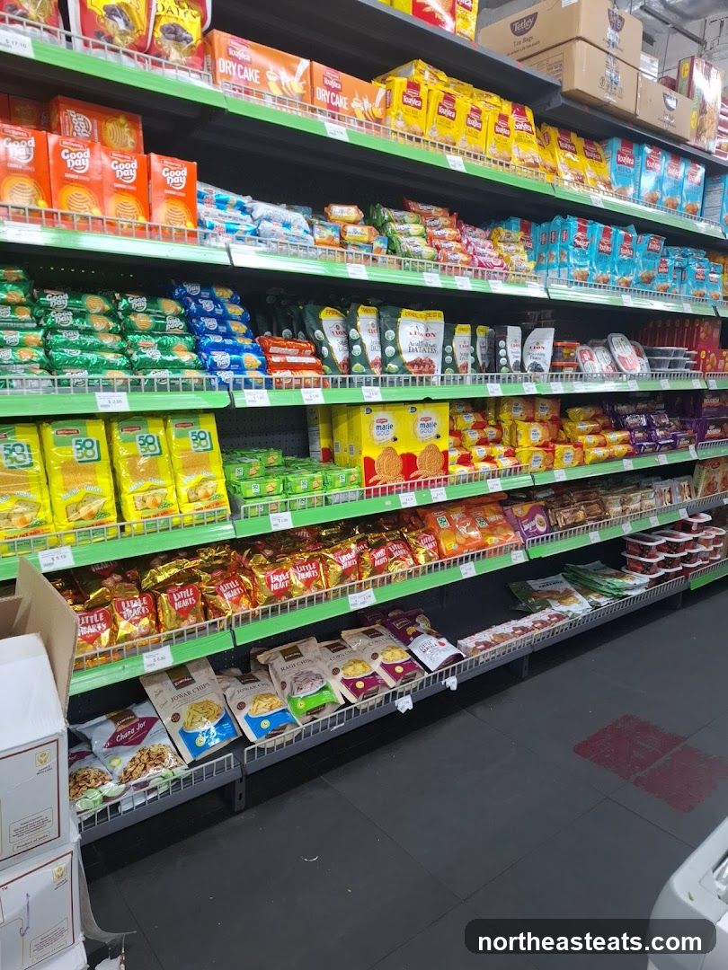 Snack Aisle in a Grocery Store