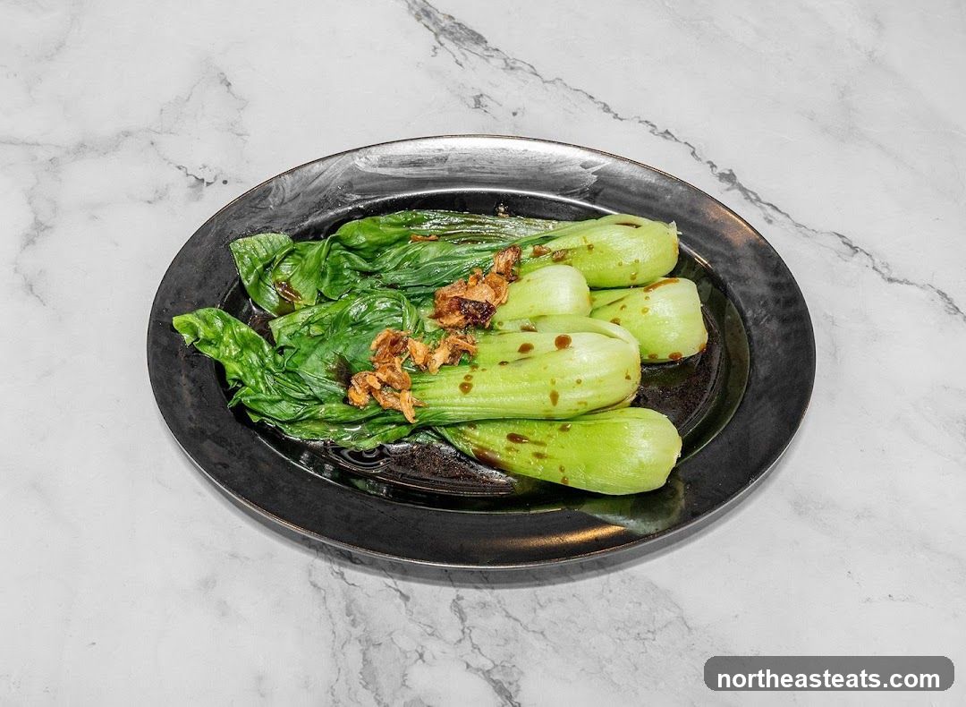 Bok Choy with Fried Shallots