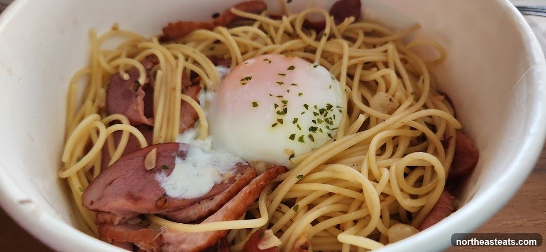 Spaghetti with Egg and Meat