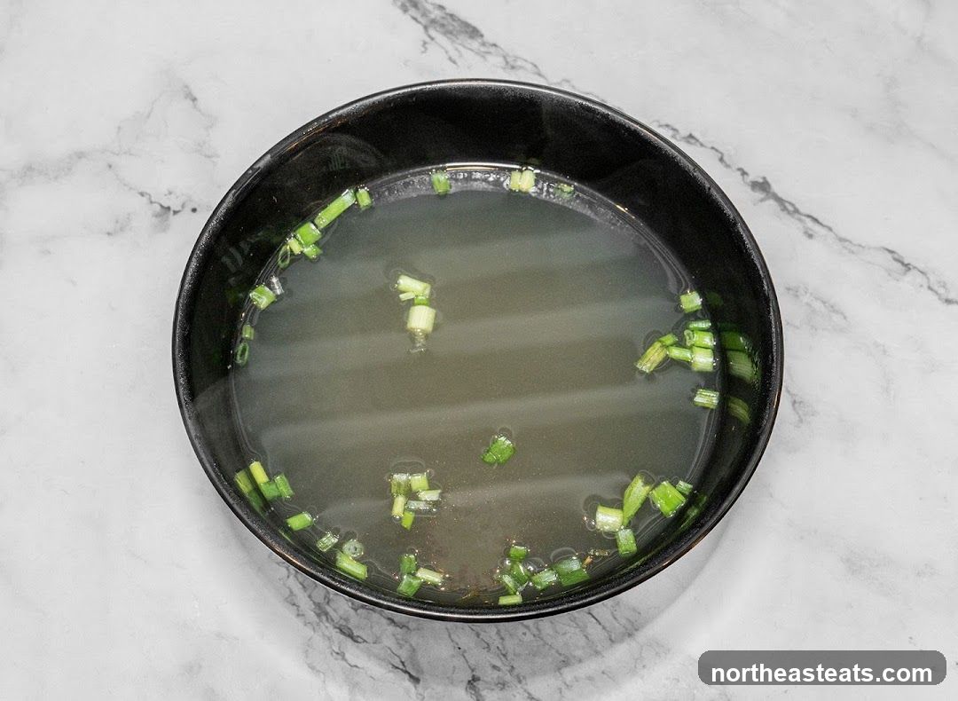 Bowl of Broth with Scallions