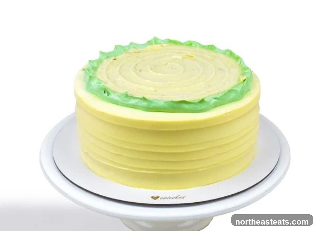 Yellow Cake with Green Frosting