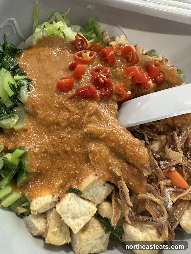 Salad with Peanut Sauce