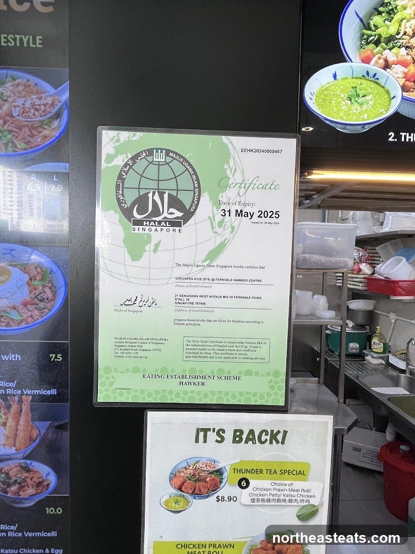 Halal Certificate and Menu