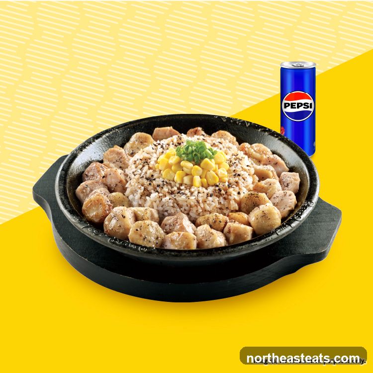 Sizzling Rice Dish with Pepsi