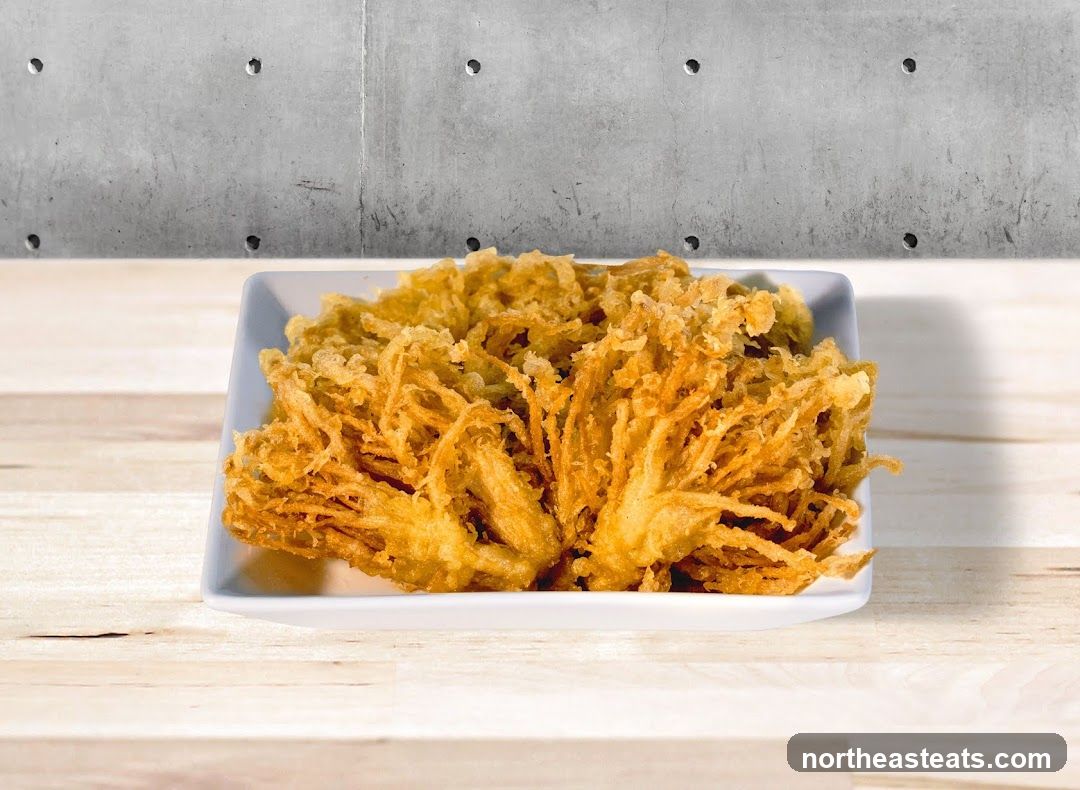 Fried Enoki Mushrooms