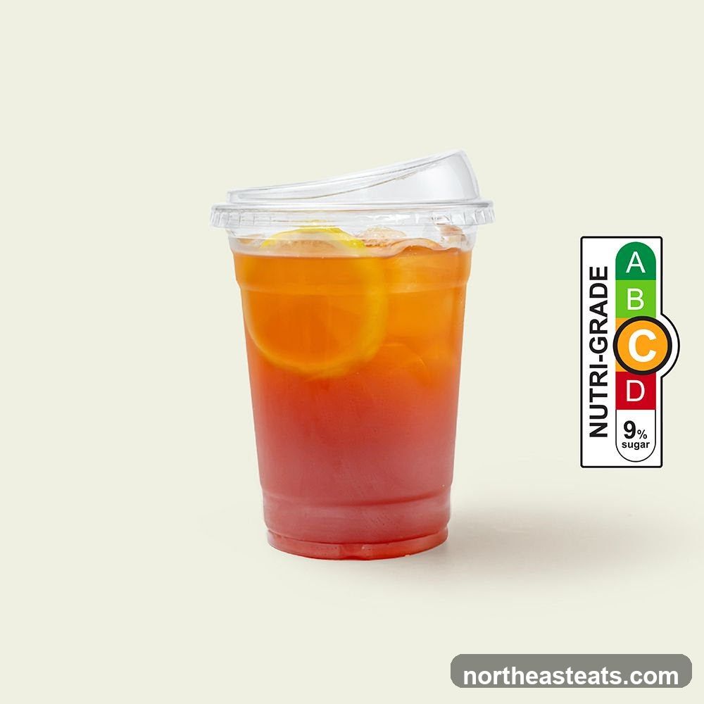 Iced Tea with Lemon and Nutri-Grade Label