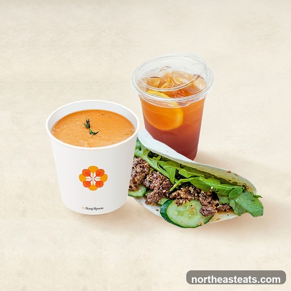 Soup, Drink, and Wrap
