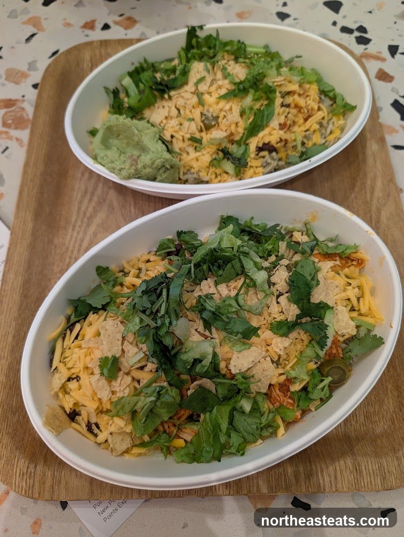 Two bowls of food