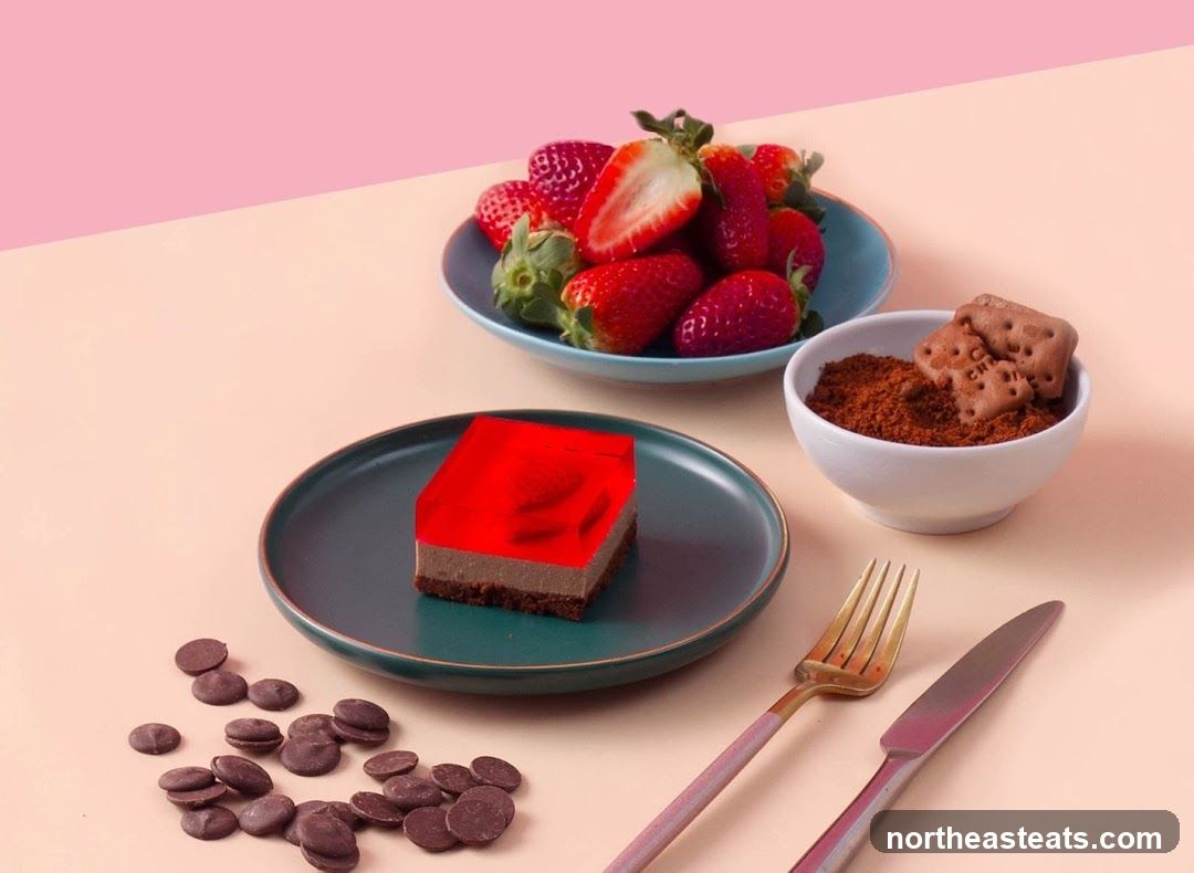 Dessert with Strawberries and Chocolate
