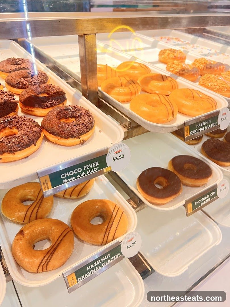 Donuts in a Display Case