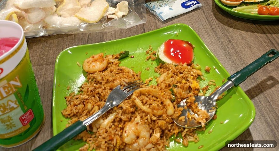 Fried Rice with Shrimp and Squid