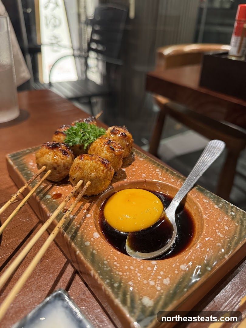 Skewered Meatballs with Egg Yolk Dip