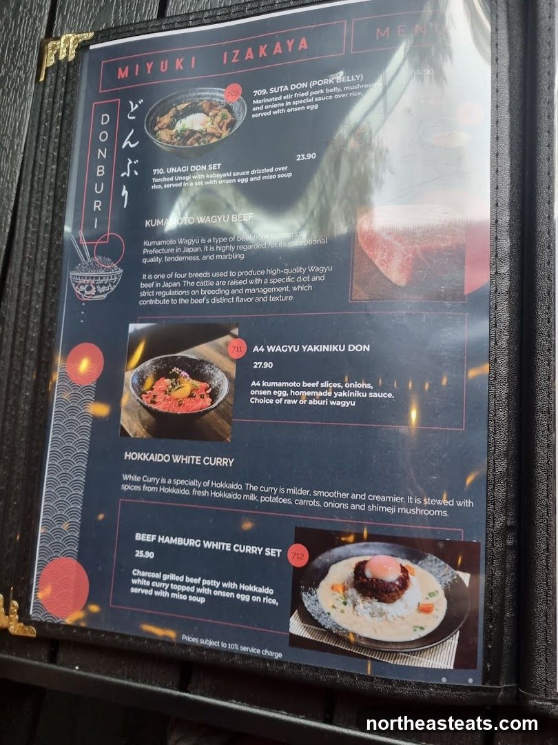 MIYUKI IZAKAYA DONBURI MENU