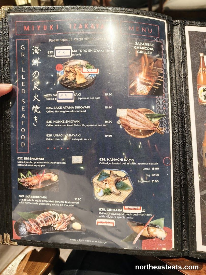 MIYUKI IZAKAYA MENU