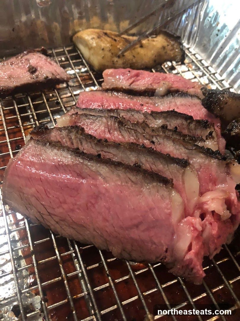 Sliced Steak on a Grill