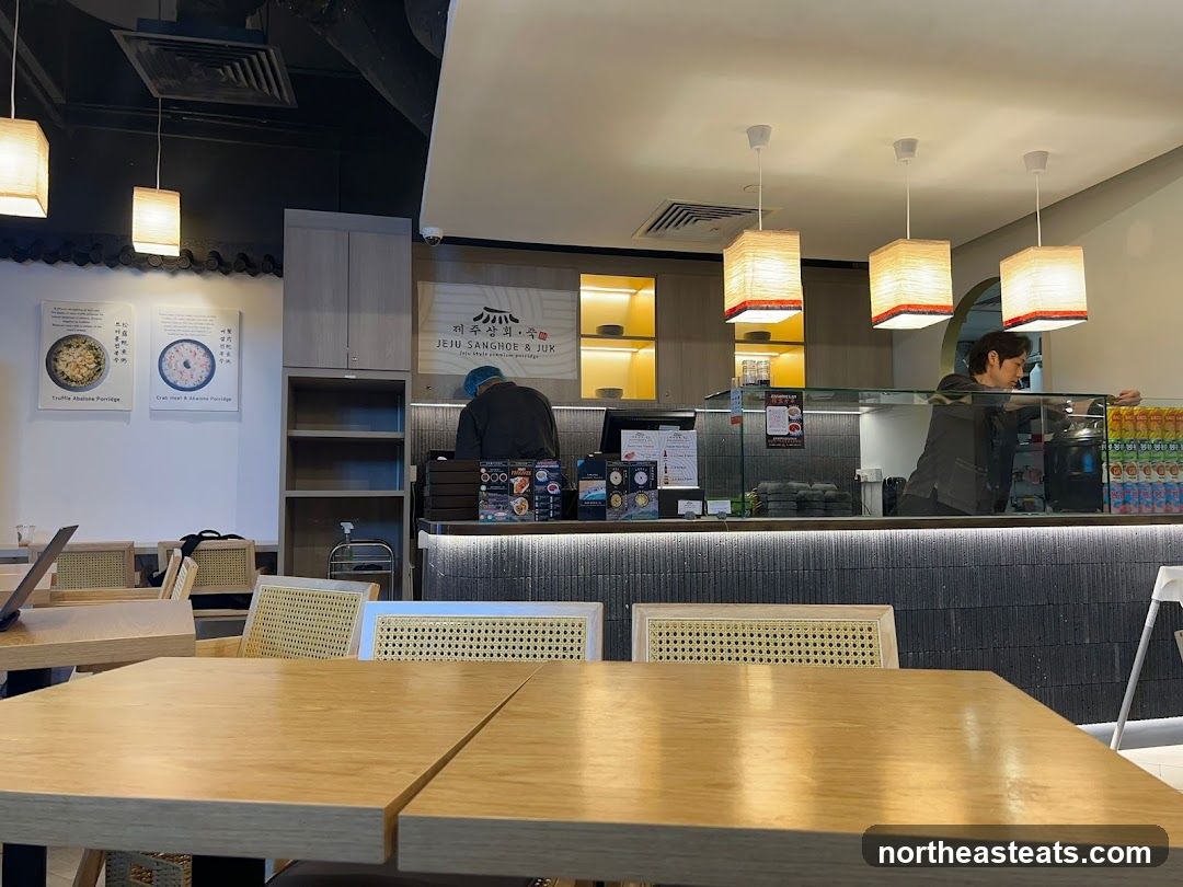 Restaurant Interior with Staff and Seating