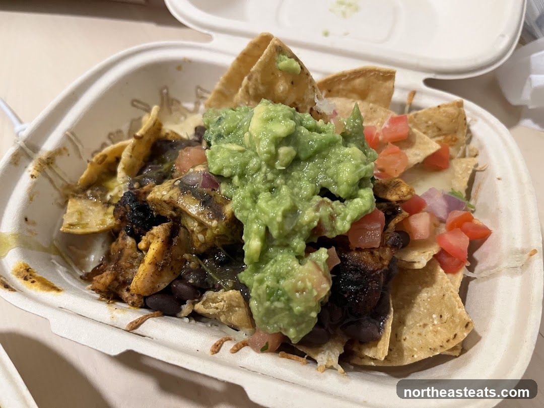 Nachos with Chicken and Guacamole