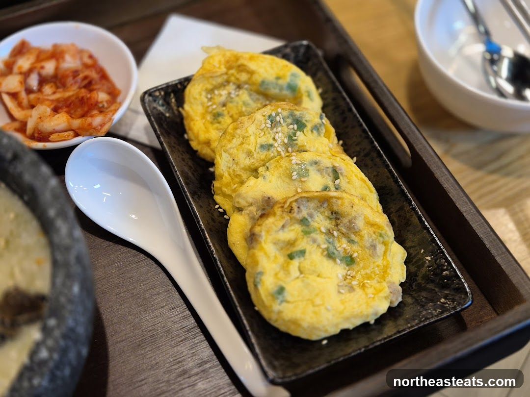 Korean Egg Pancakes with Kimchi