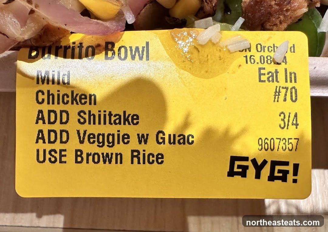 Burrito Bowl Order Sticker