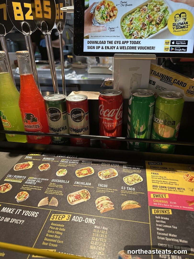 Guzman Y Gomez Menu