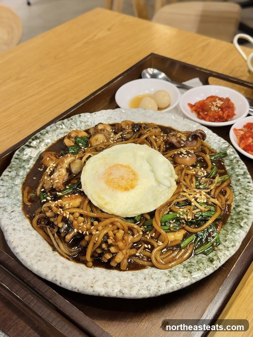 Noodles with Egg and Side Dishes