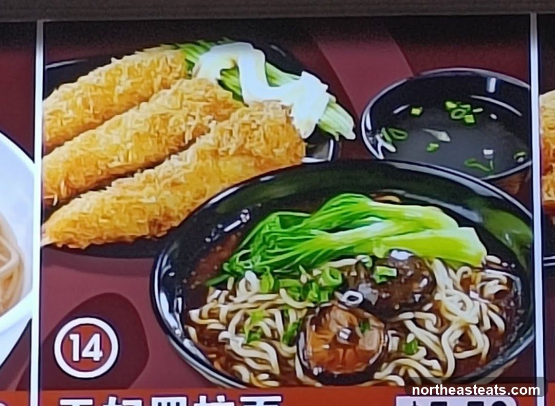 Noodle Dish with Fried Items