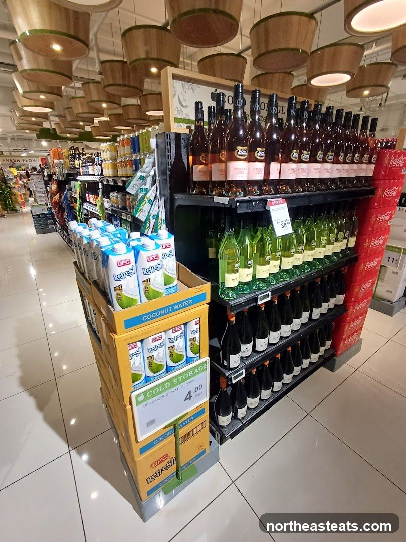 Supermarket Aisle with Beverages