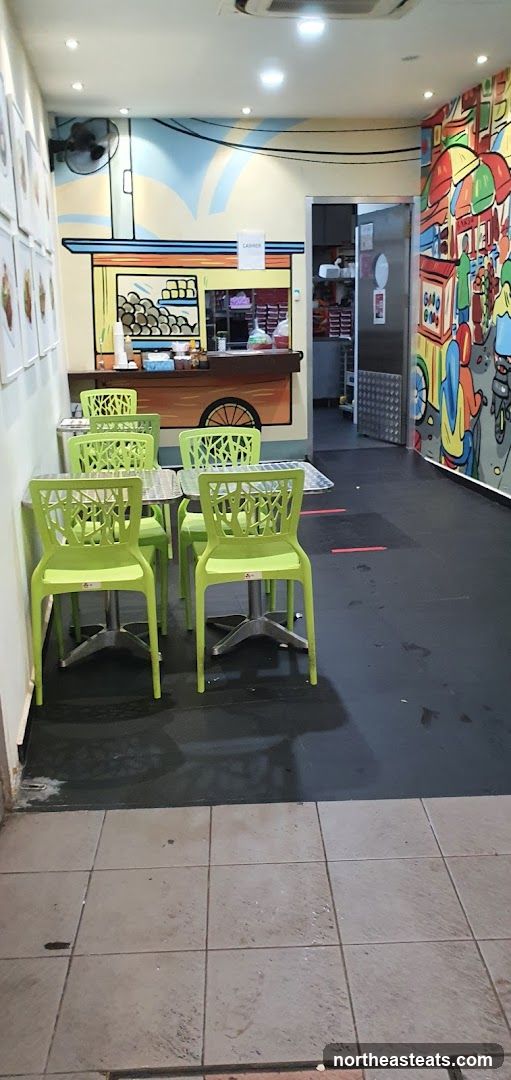 Diner Interior with Colorful Murals