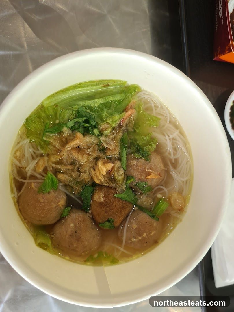 Bowl of Noodles with Meatballs