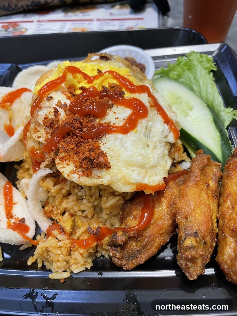 Fried Rice with Chicken Wings