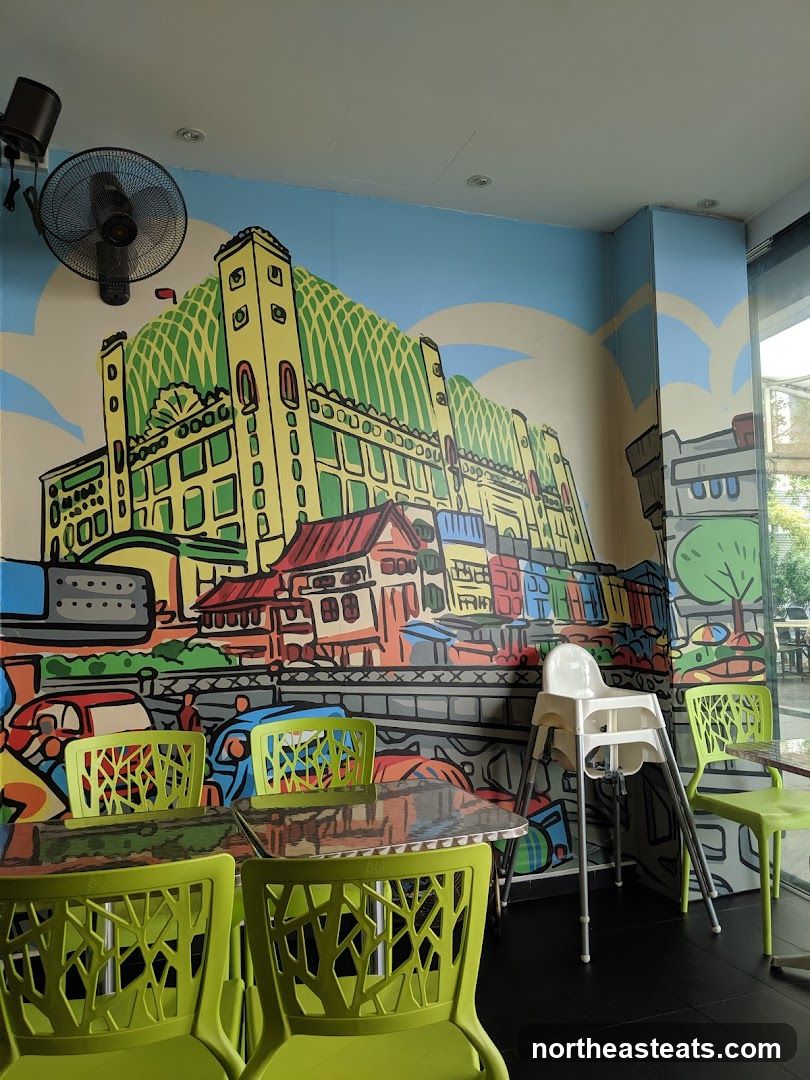 Interior with Mural and Seating