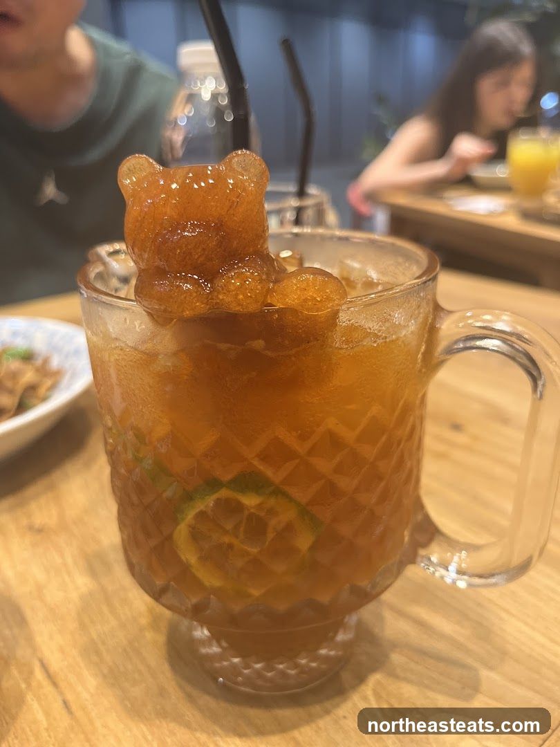 Iced Tea with Bear-Shaped Ice