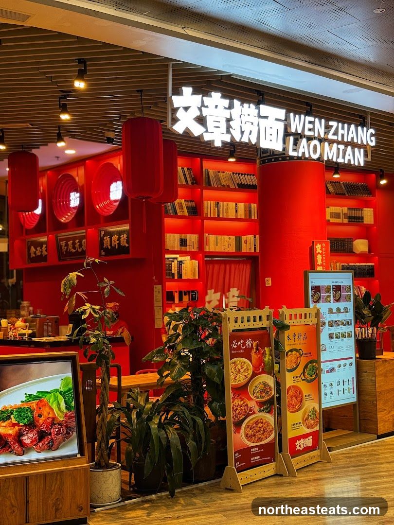 Restaurant Interior with Menu Displays