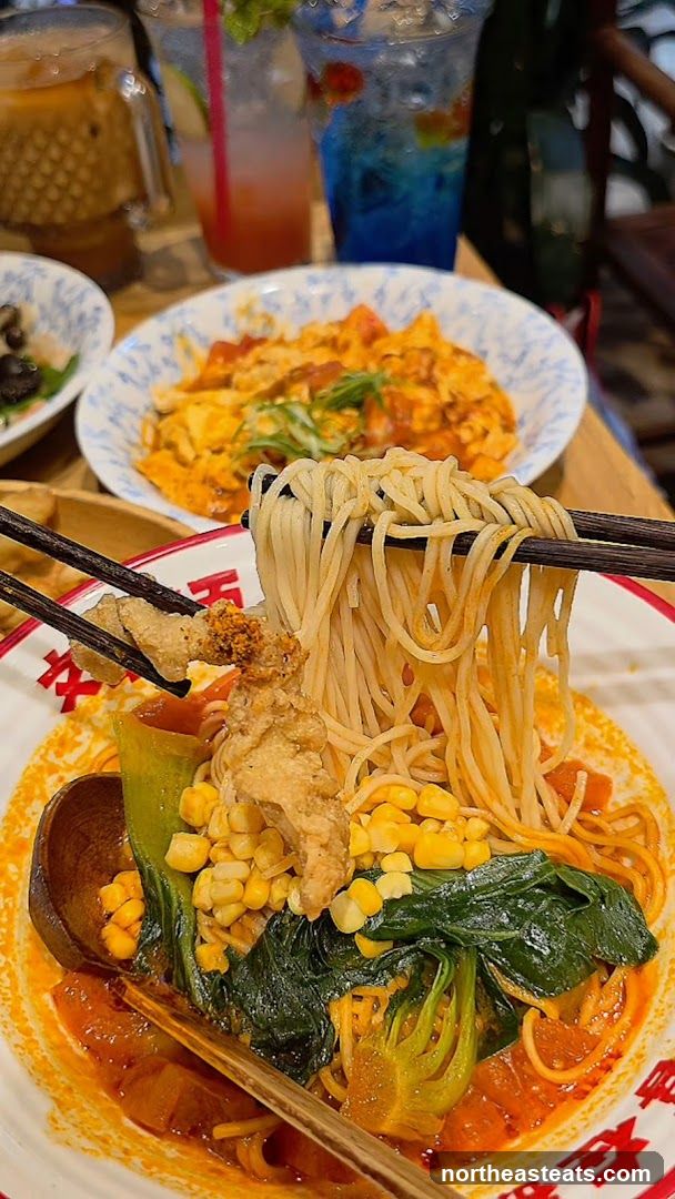 Noodle Dish with Fried Item