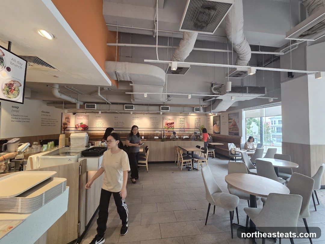 Cafe Interior with Food Display
