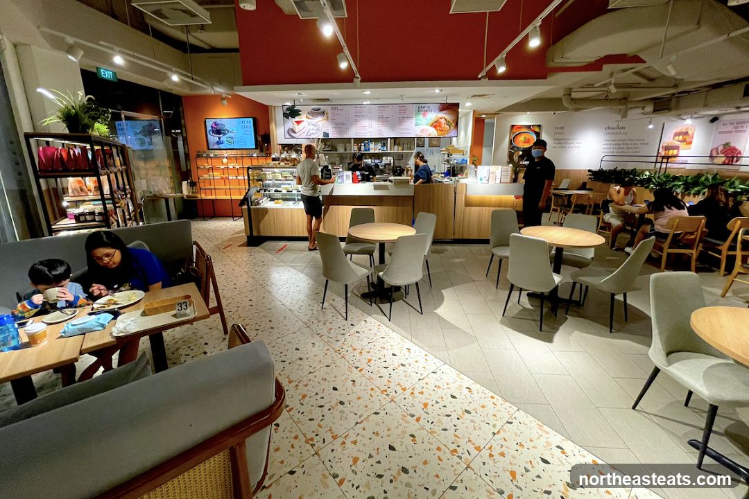 Cafe Interior with Customers