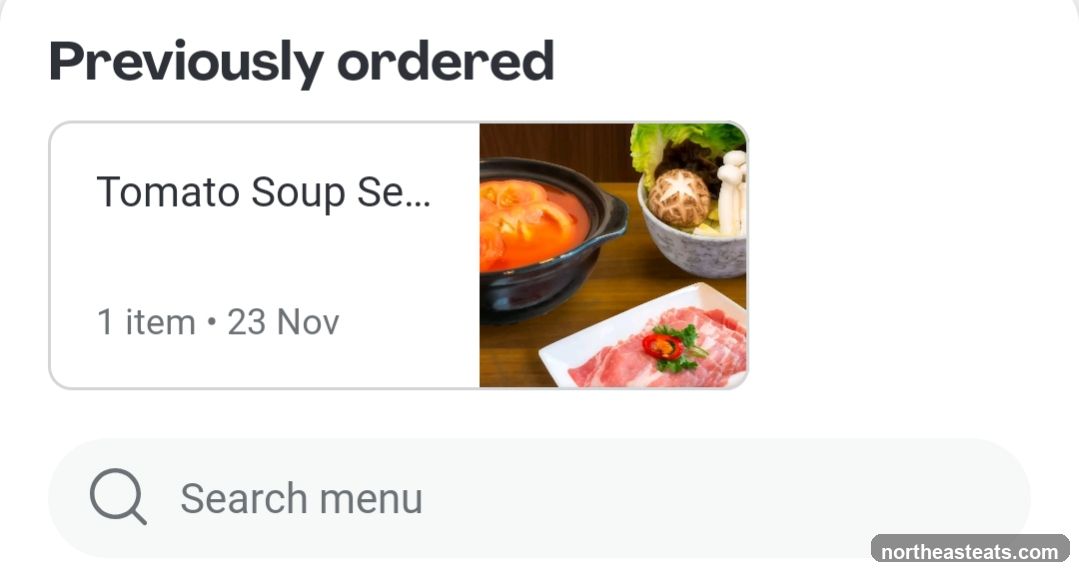 Previously ordered