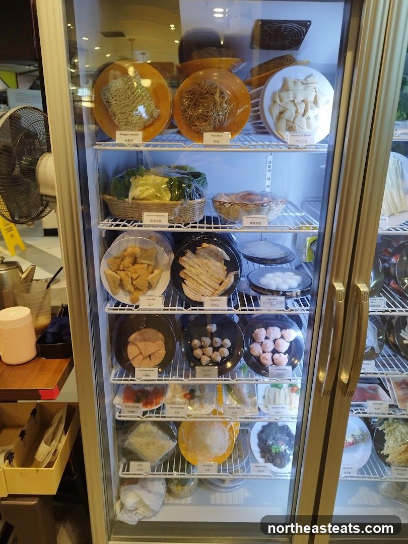 Refrigerator Display of Food Items