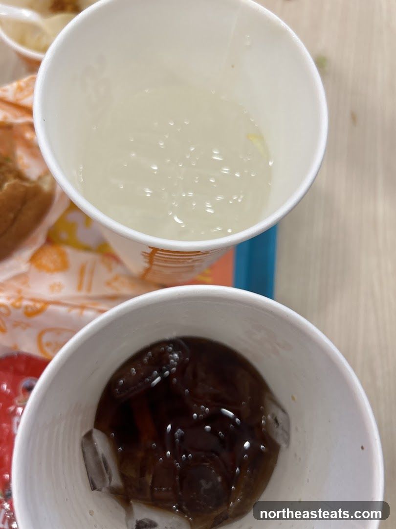 Two drinks with ice