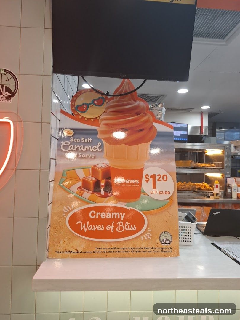 Popeyes Sea Salt Caramel Soft Serve Advertisement