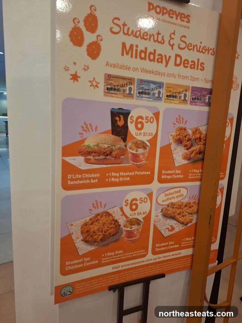 Popeyes Students & Seniors Midday Deals
