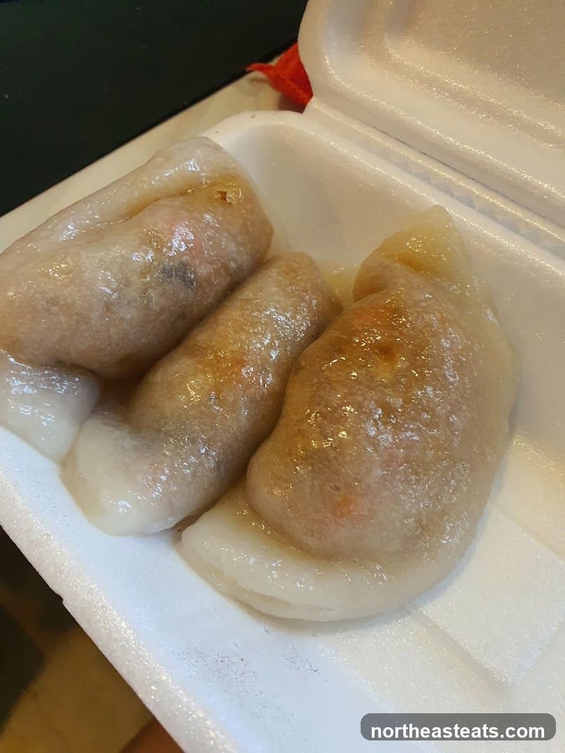 Steamed Dumplings in Takeout Container